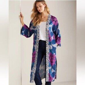 SOFT SURROUNDINGS Artika Kimono Topper Cowrie Shell Multi Color Size L/XL NEW
